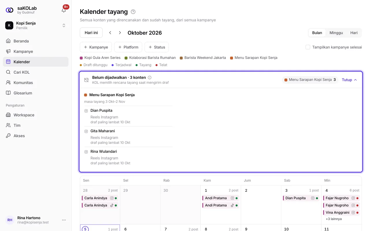 Daftar Belum dijadwalkan