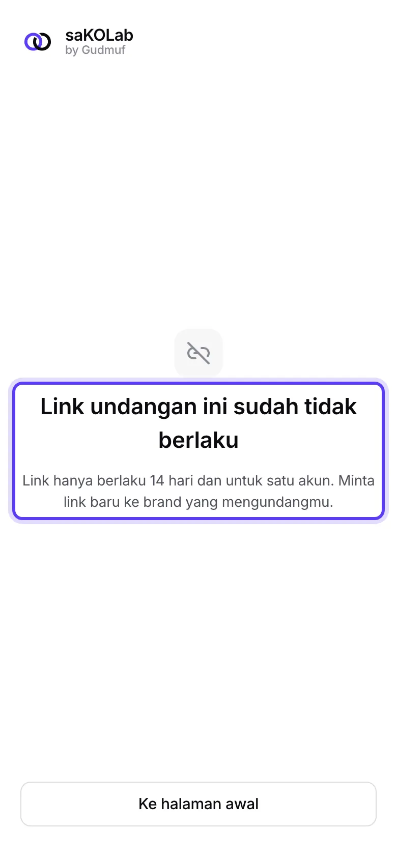 Halaman Link undangan ini sudah tidak berlaku