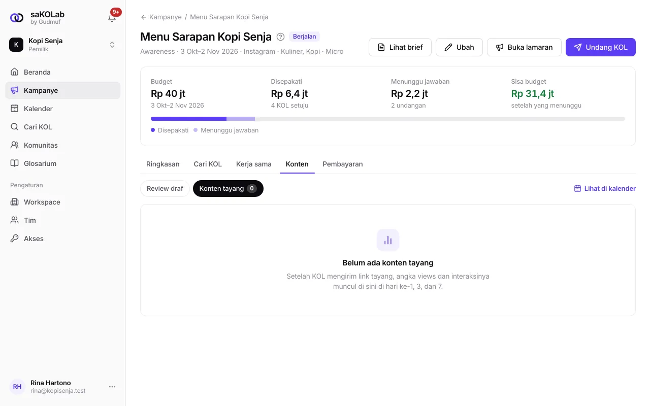 Keadaan kosong Belum ada konten tayang