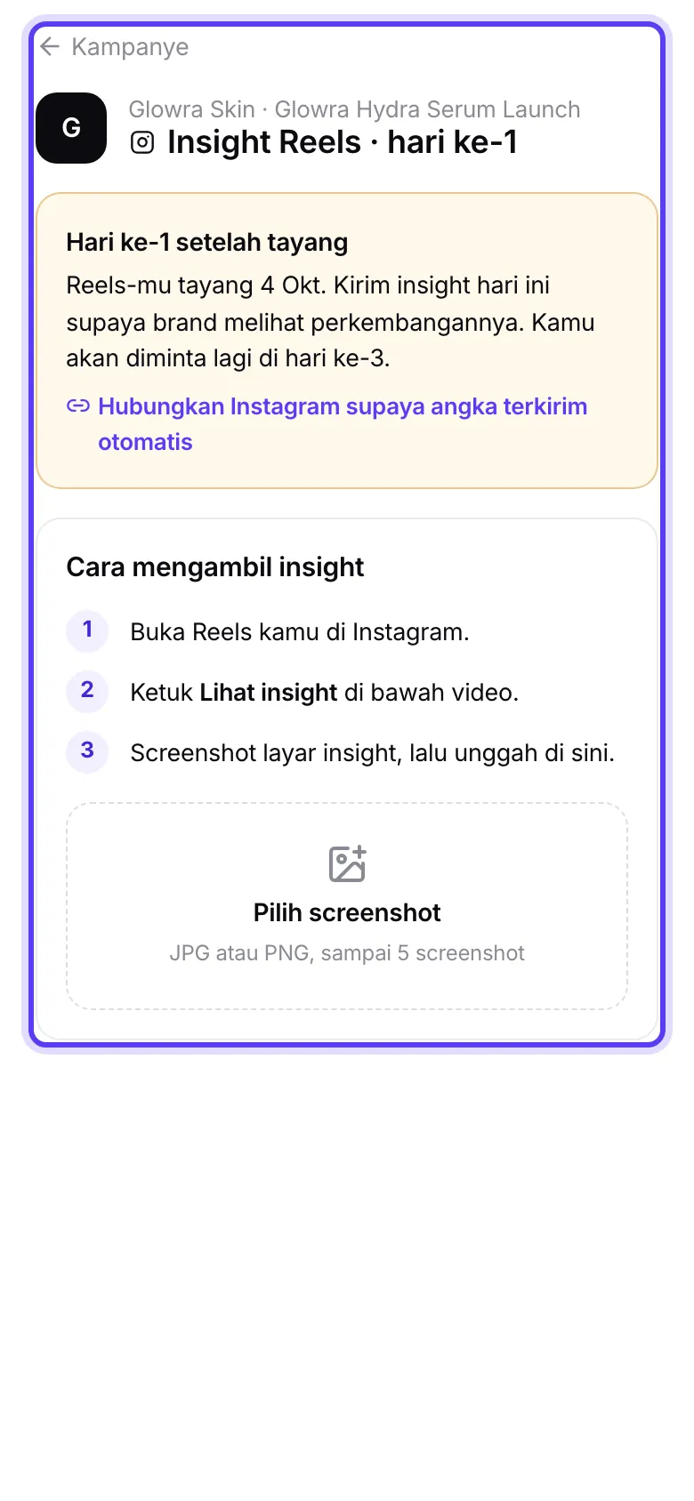 Langkah Cara mengambil insight