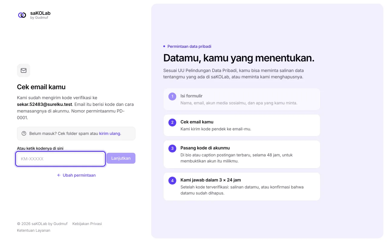 Langkah Cek email kamu